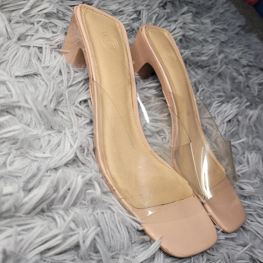 Clear Heeled Sandal